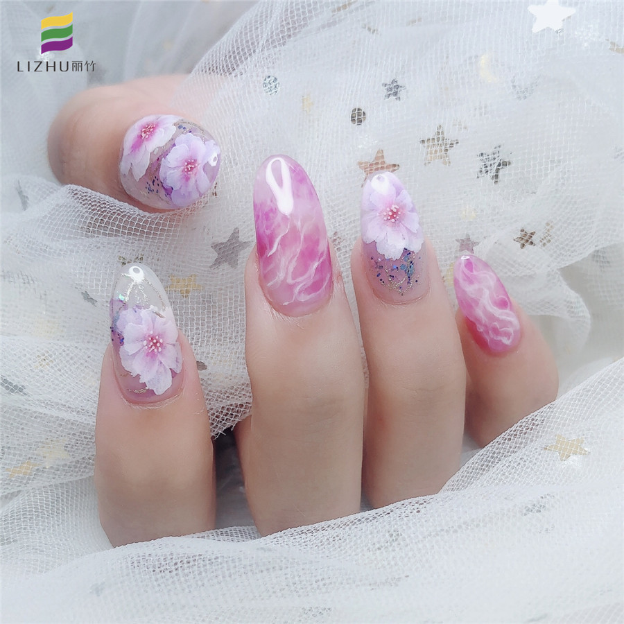 南美甲學(xué)校--“花樣年華”延長美甲作品