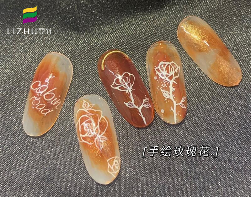 玫瑰花美甲，用作品證明廣西學(xué)美甲哪家哪家好