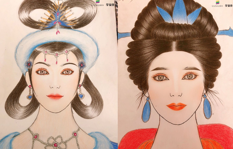 想學(xué)這些紙妝美人圖，快來廣西化妝培訓(xùn)學(xué)校