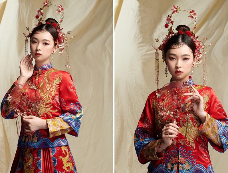 中式秀禾新娘，展示廣西彩妝培訓(xùn)學(xué)校實(shí)力