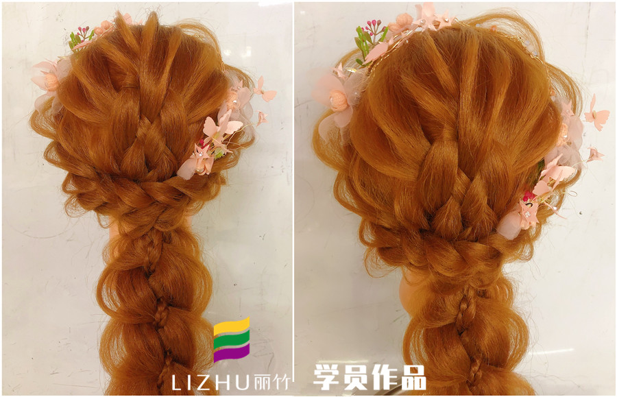 森系編發(fā)造型，南寧化妝培訓班學員作品