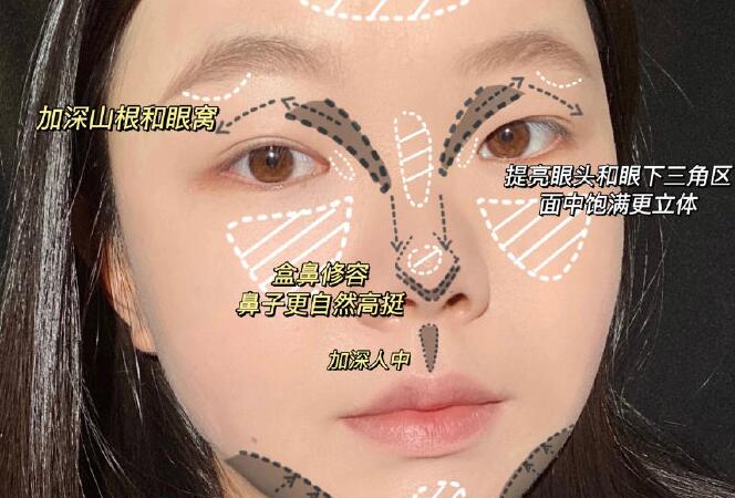 不同臉型修容教程，廣西彩妝師學(xué)習(xí)分享