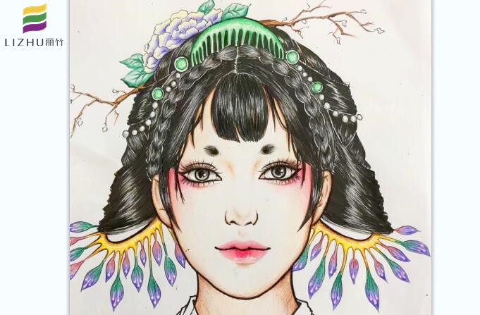 紙上美人圖作品，南寧化妝學(xué)校一對一教學(xué)