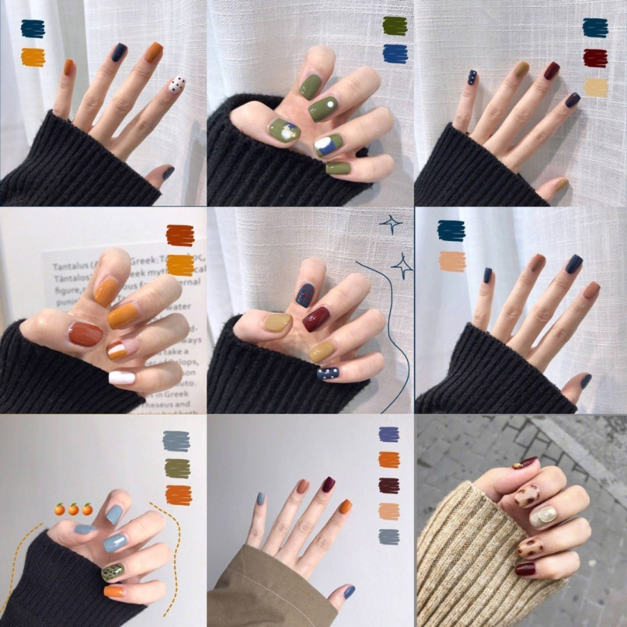 大地色美甲合輯，南寧美甲學(xué)校網(wǎng)紅熱情推薦