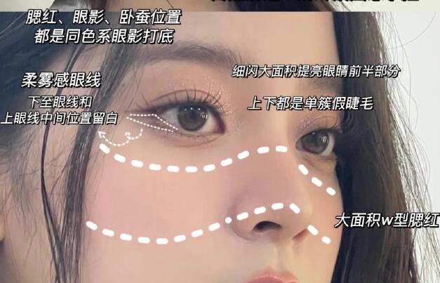 釣系眼妝教程，廣西彩妝美妝學校整理好了