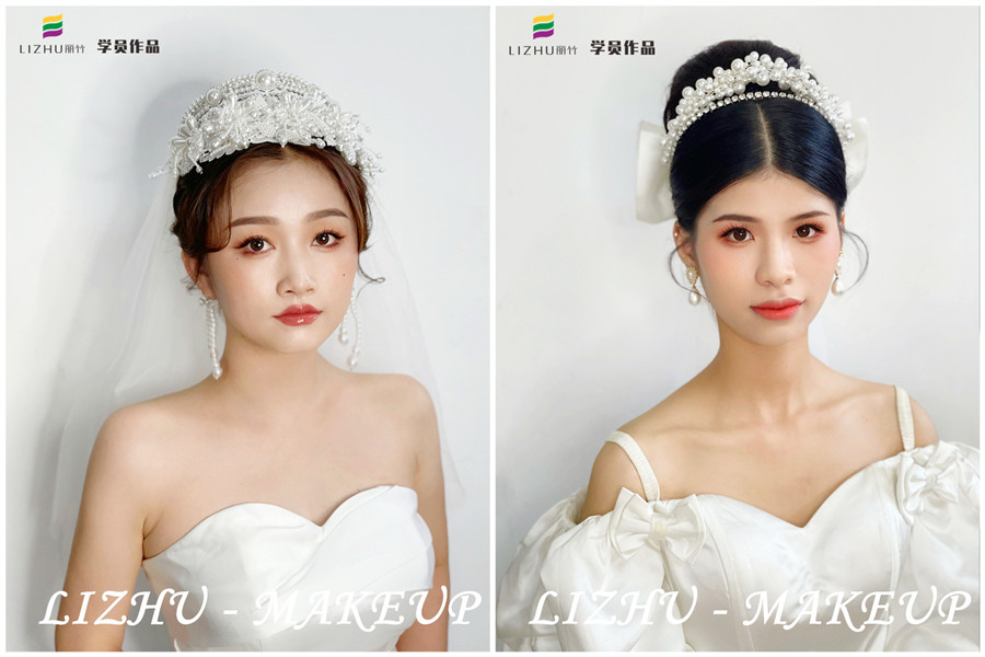 時尚新娘系列圖片，廣西南寧化妝學(xué)校新娘妝作品
