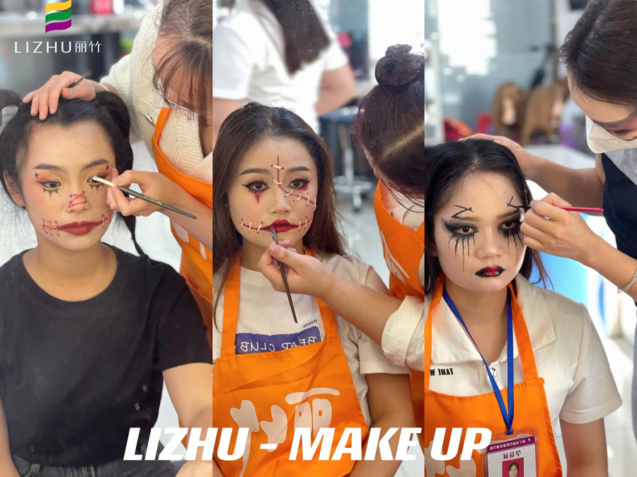 萬(wàn)圣節(jié)妝容，廣西化妝培訓(xùn)創(chuàng)意妝作品