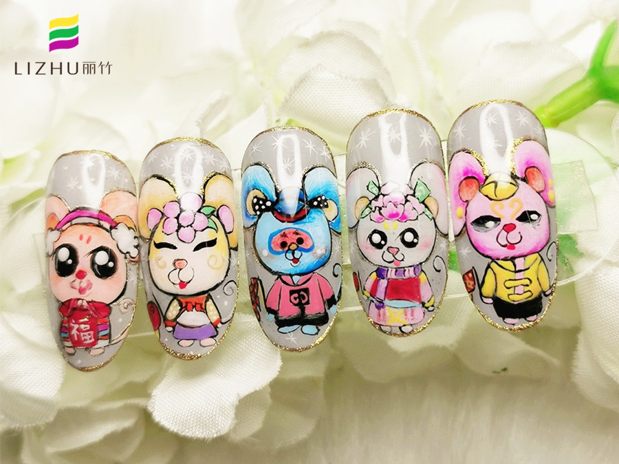 卡通美甲作品展實力，告訴你廣西美甲培訓(xùn)學(xué)校學(xué)多久？