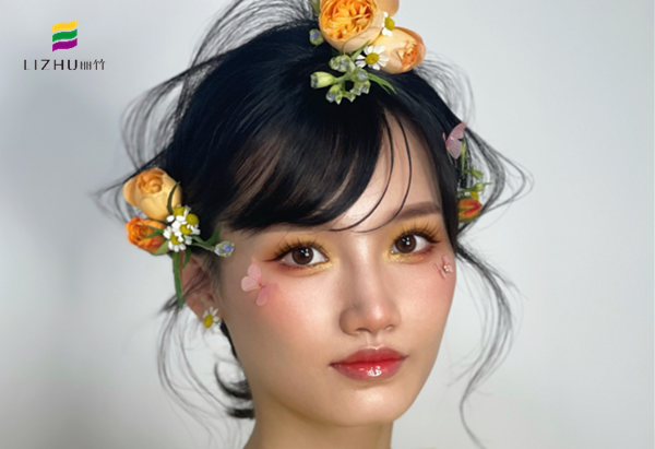 森系鮮花造型，廣西美妝技術(shù)學(xué)校作品