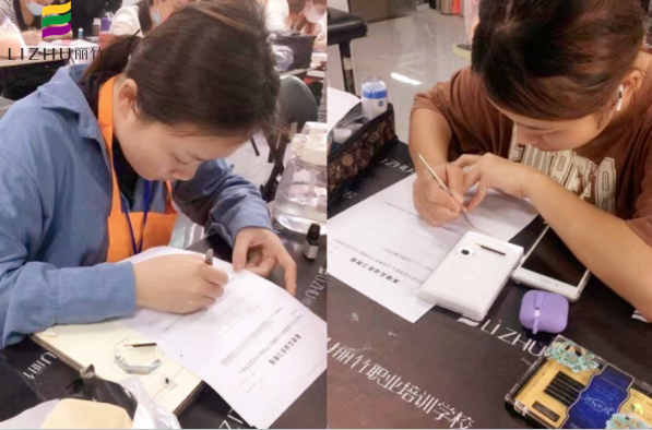 南寧美甲美睫學校學員課堂實況