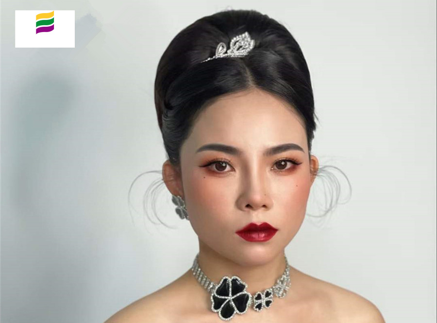 赫本新娘造型，廣西培訓(xùn)化妝寫真