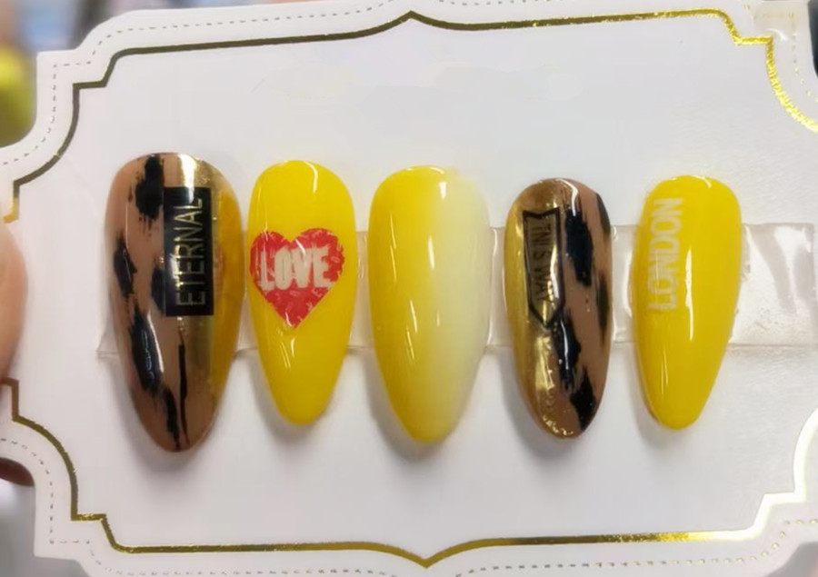 珍珠美甲+彩繪暈染美甲+豹紋美甲 | 南寧美甲學校實訓學員作品