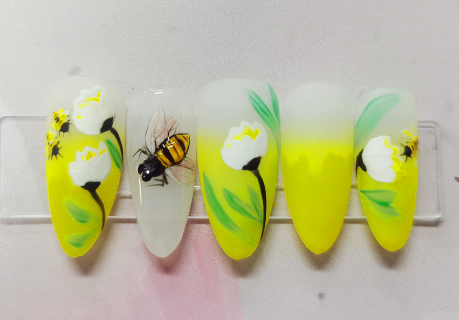 馬卡龍美甲，廣西美甲培訓學員作品