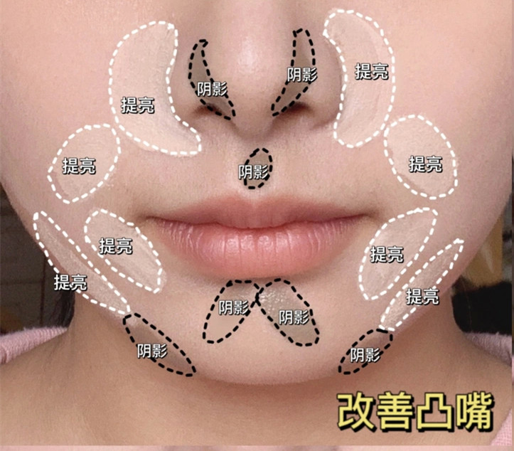 下巴修容教程，化妝新手修容課程講解