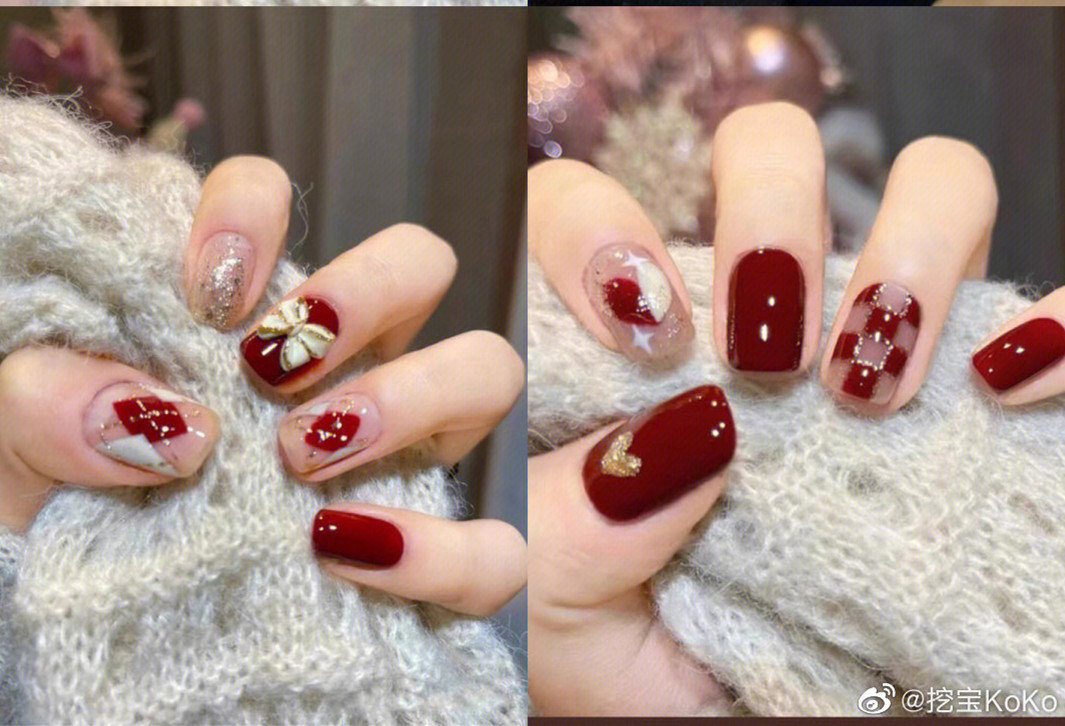 紅色美甲推薦，廣西學美甲手藝