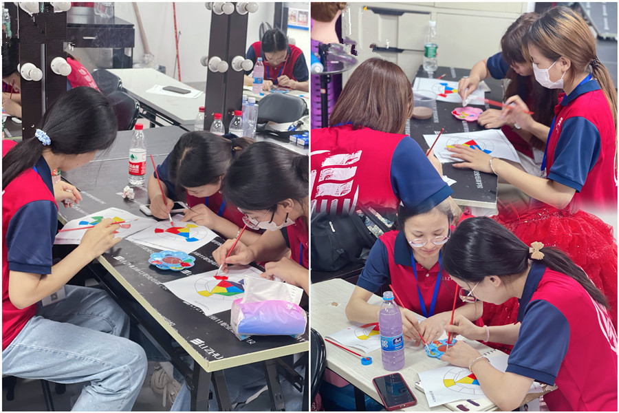 南寧化妝基礎教學：十二色環(huán)課堂練習