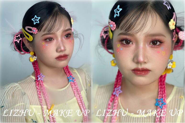 多巴胺妝容造型，廣西化妝彩妝培訓(xùn)作品