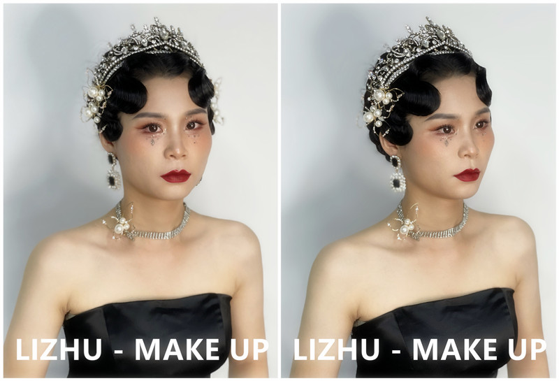 復古手推波造型，廣西新娘寫真培訓