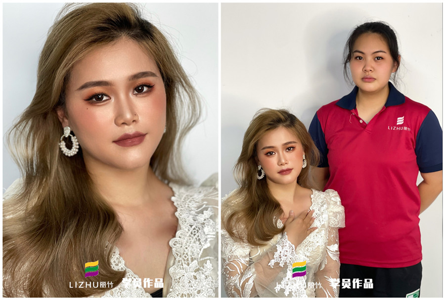 泰式披發(fā)造型，南寧化妝培訓(xùn)學(xué)員作品