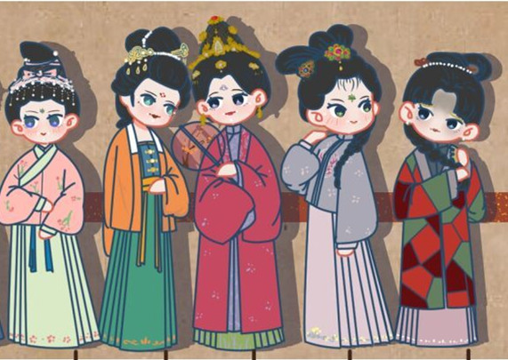 中國明代妝容服飾欣賞，南寧人物形象設(shè)計全科班解析