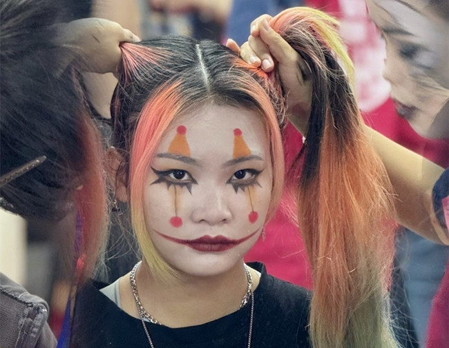 萬(wàn)圣節(jié)妝容圖片，南寧化妝彩妝造型培訓(xùn)學(xué)校作品