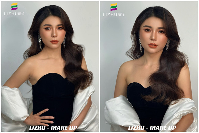 輕泰披發(fā)造型，廣西學(xué)化妝寫(xiě)真拍攝作品