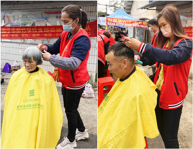 不懼寒冷！南寧美發(fā)職業(yè)技術(shù)學(xué)校志愿者進(jìn)行外出實(shí)踐