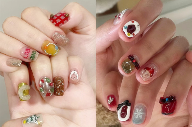 網(wǎng)紅圣誕美甲圖片，南寧美甲師傾情推薦