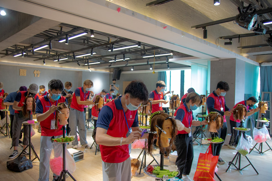 局部燙發(fā)杠排列法，南寧燙發(fā)染發(fā)課程概述