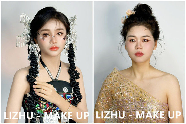 民族風(fēng)造型，廣西化妝形象學(xué)校作品