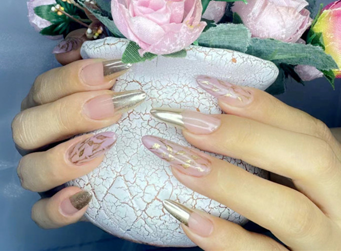 國(guó)風(fēng)金竹美甲 ，南寧美甲師職校分享教程