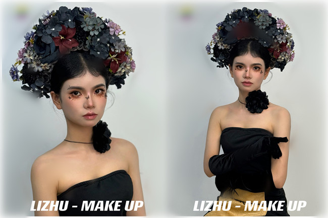 新中式簪花造型，用作品告訴你南寧化妝培訓(xùn)哪家實(shí)力強(qiáng)