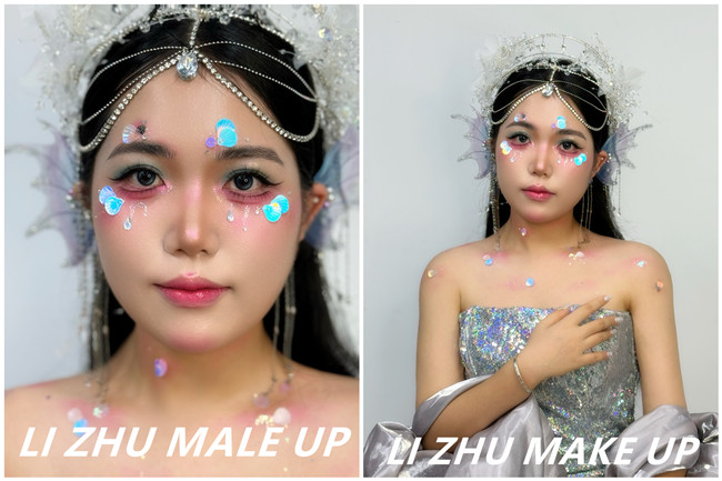 人魚精靈公主造型，南寧人物化妝培訓(xùn)