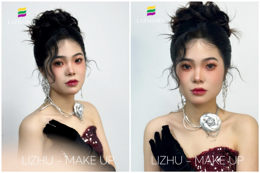  千金禮服造型，廣西學(xué)彩妝造型影樓作品