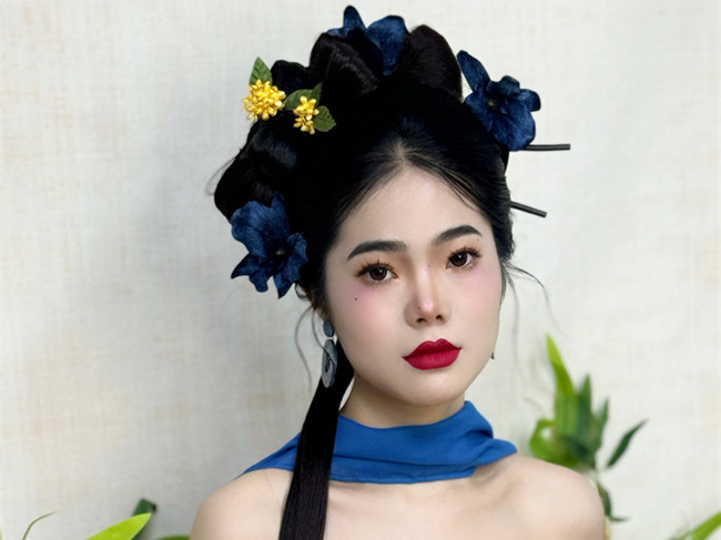 國風(fēng)新中式造型，廣西美妝寫真學(xué)習(xí)