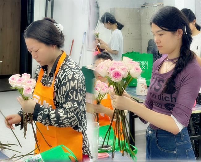 螺旋花束的教程，南寧花藝師學校分享