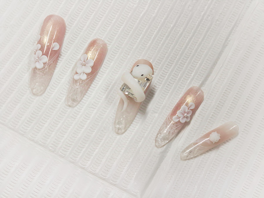 琉璃雕花美甲，廣西美甲工作室受歡迎的款式