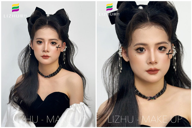 復古貓耳造型，南寧化妝培訓中心課堂作品