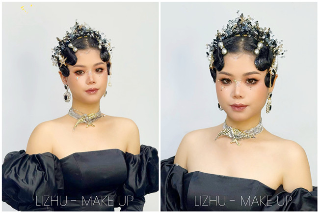 輕奢手推波紋造型， 廣西新娘妝造教學(xué)作品