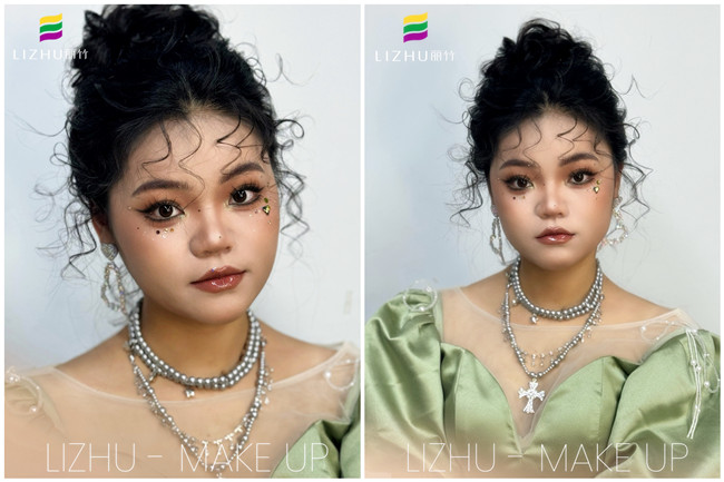 氛圍丸子頭造型，南寧寫真化妝師作品