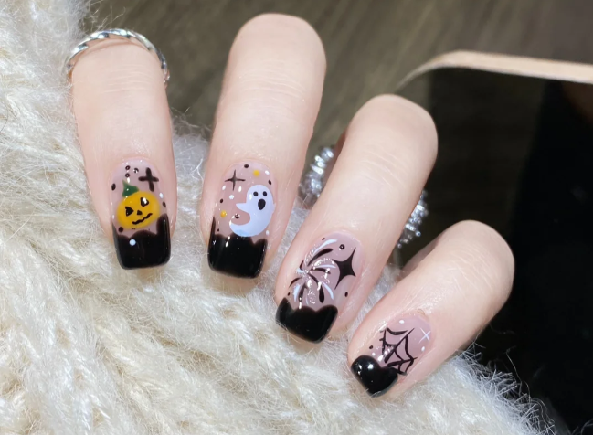 萬圣節(jié)煙花美甲，南寧美甲進修分享教程