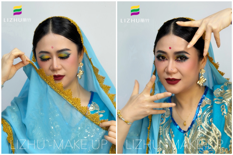 異域風(fēng)情印度妝，南寧彩妝形象造型學(xué)校作品