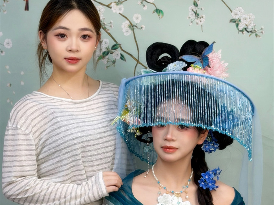 帷帽花神造型，南寧彩妝造型學(xué)校作品